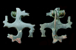 Brooch, Swastika, Zoomorphic Horses, c. 1st-2nd Cent AD Brooch, Swastika, Zoomorphic Horses, c. 1st-2nd Cent AD